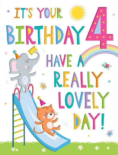 Picture of 4 TODAY BIRTHDAY CARD GIRL